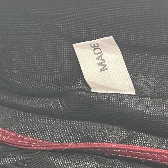 Vintage Nordstrom Clutch Purse Handbag Maroon Leather Made in Brazil 1970s 80s - Picture 6 of 9